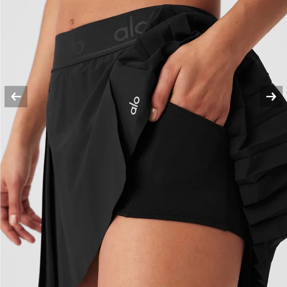 ALO Yoga Black Mini Skirt